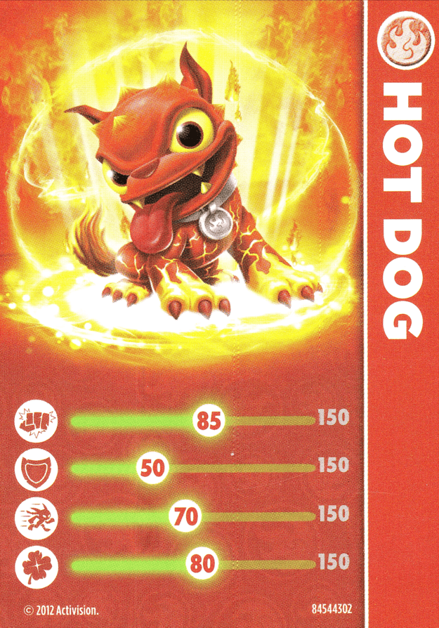 Skylanders Giants Hot Dog Karte