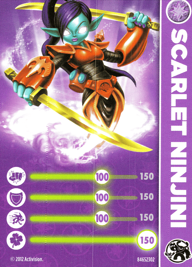 Skylanders Giants Scarlet Ninjini Karte