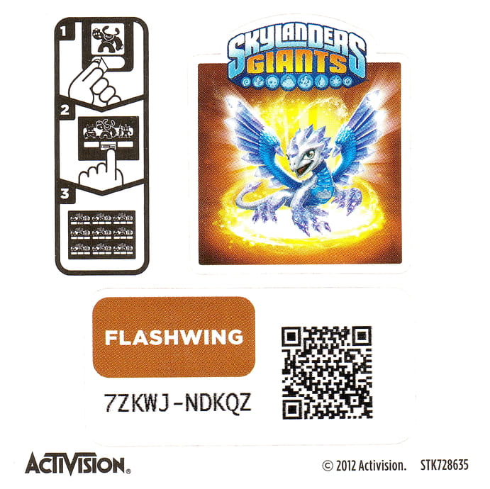 Skylanders Giants Flashwing Aufkleber