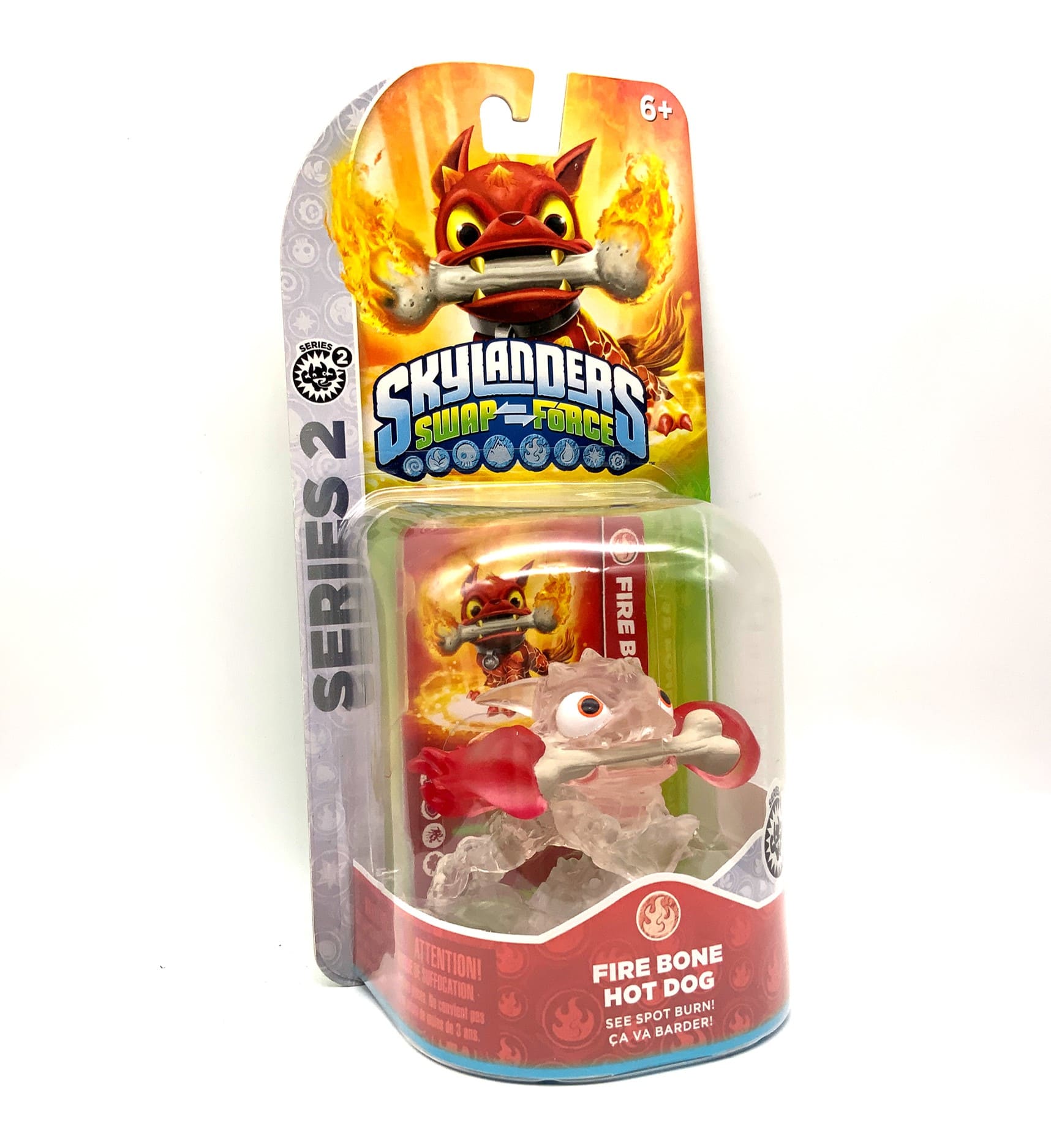 Skylanders Swap Force Frito Lay Crystal Clear Fire Bone Hot Dog Red Flames OVP
