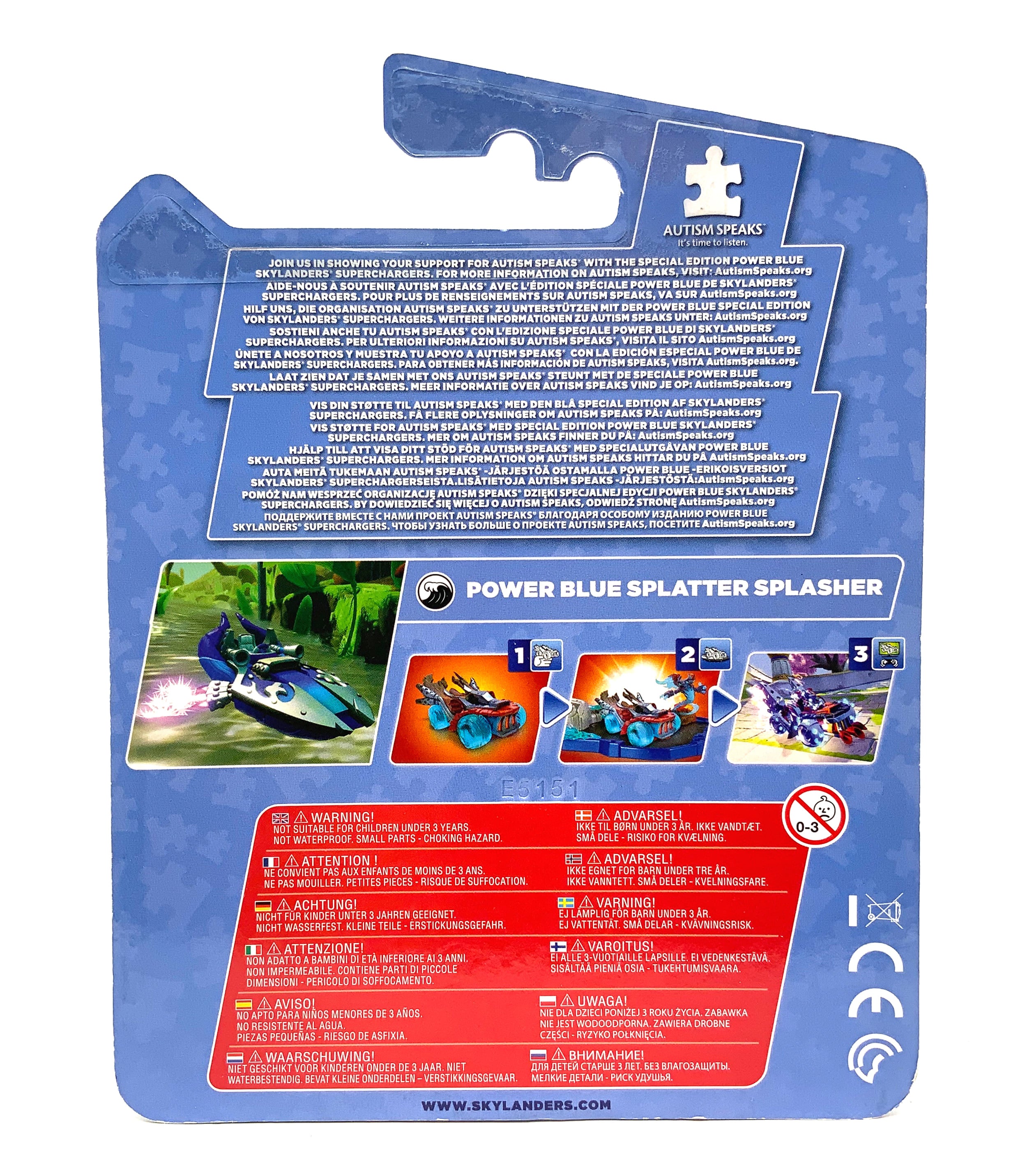 Skylanders Superchargers Power Blue Splatter Splasher in OVP