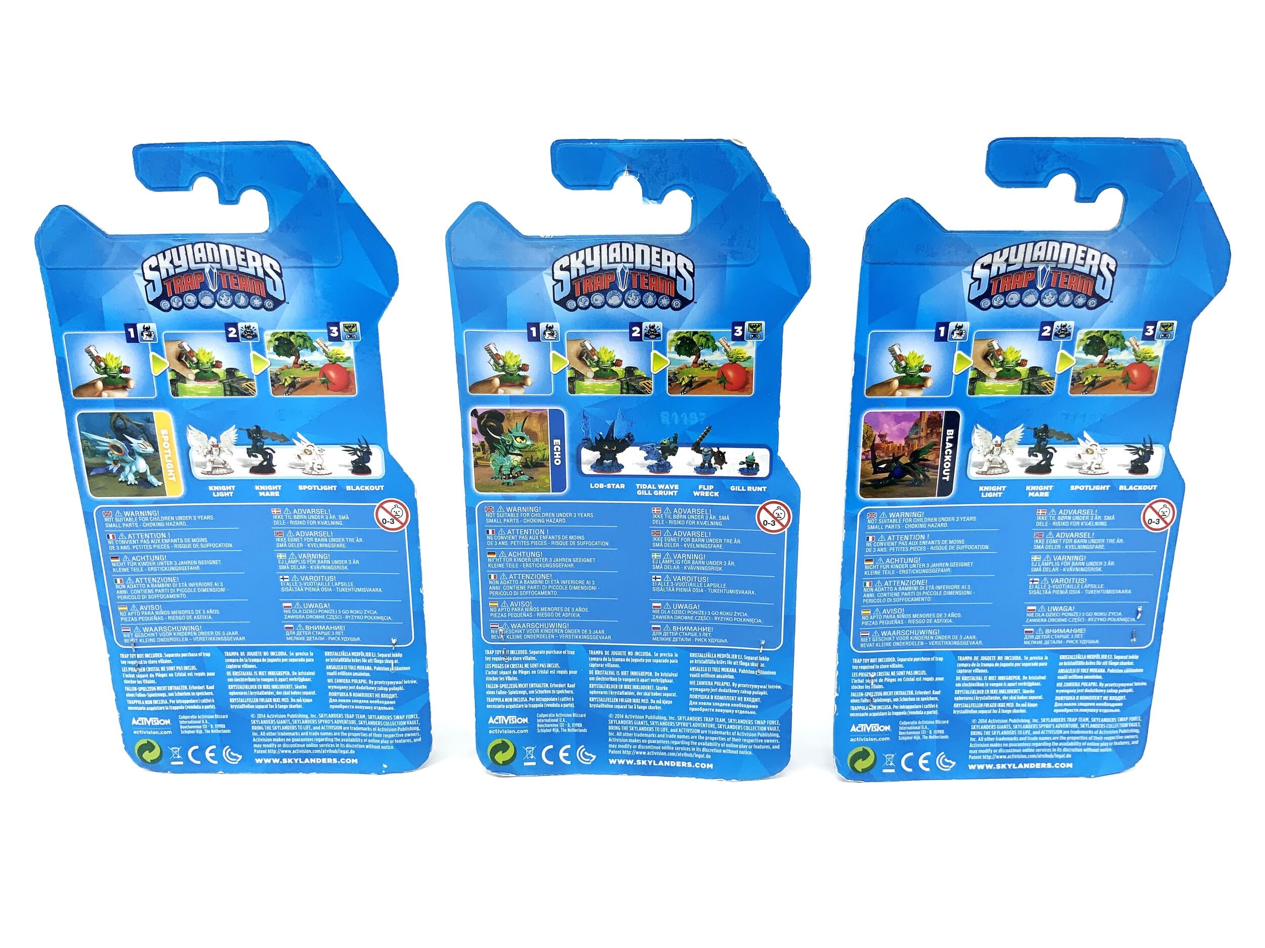 Spotlight Blackout Echo Skylanders Trap Team Figuren Licht Schatten Wasser (OVP)