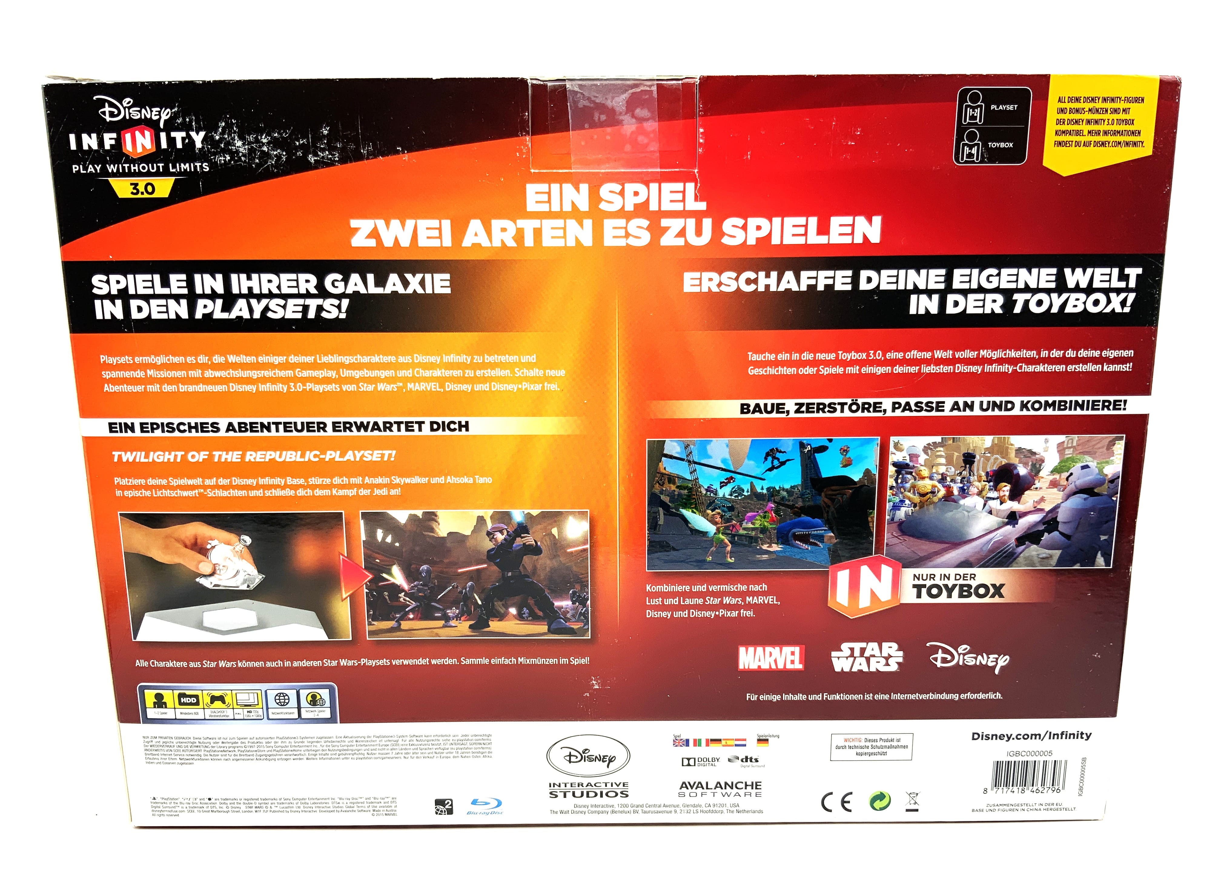 Coffret de démarrage Disney Infinity 3.0 pour PlayStation 3, pack de démarrage PS3 Star Wars