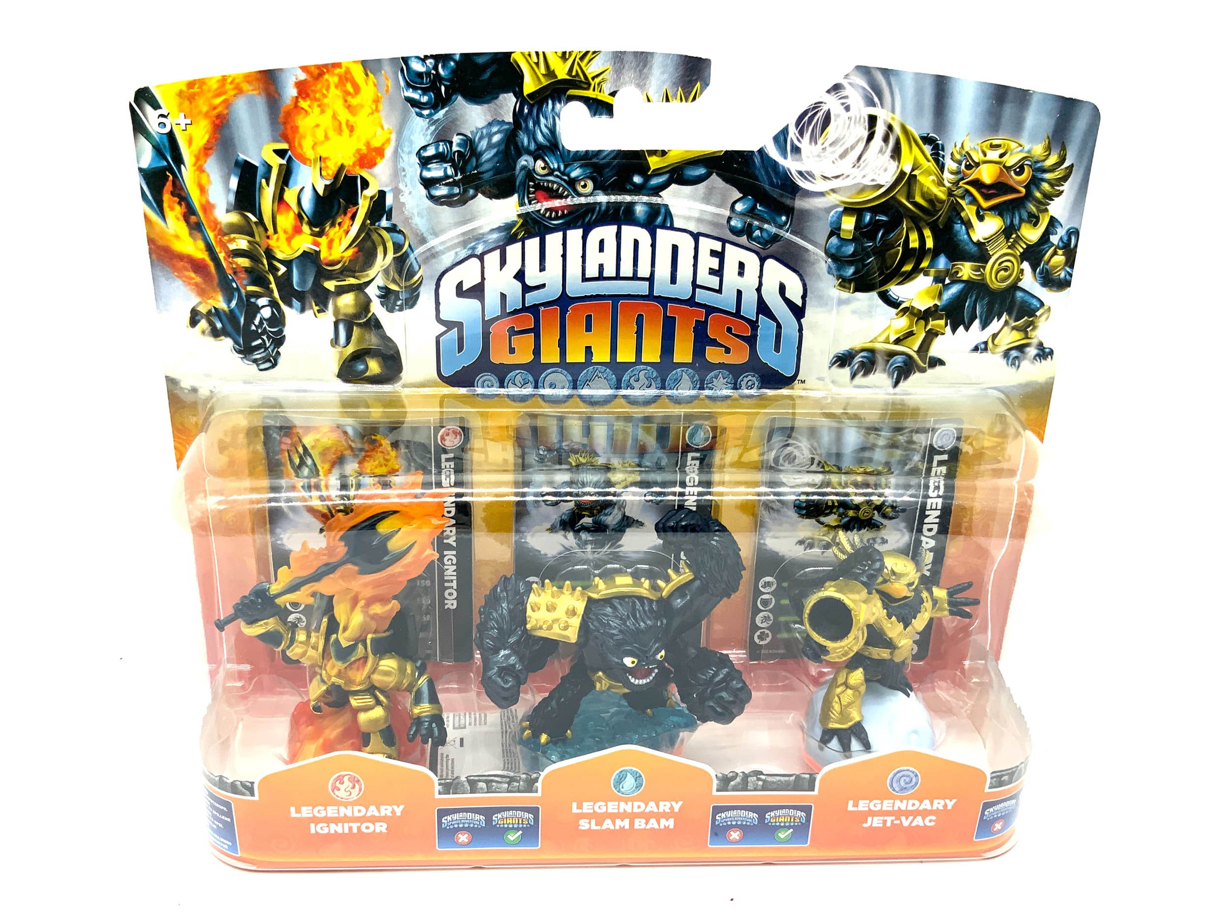 Skylanders Giants Legendary Triple Pack Ignitor + Slam Bam + Jet-Vac in OVP