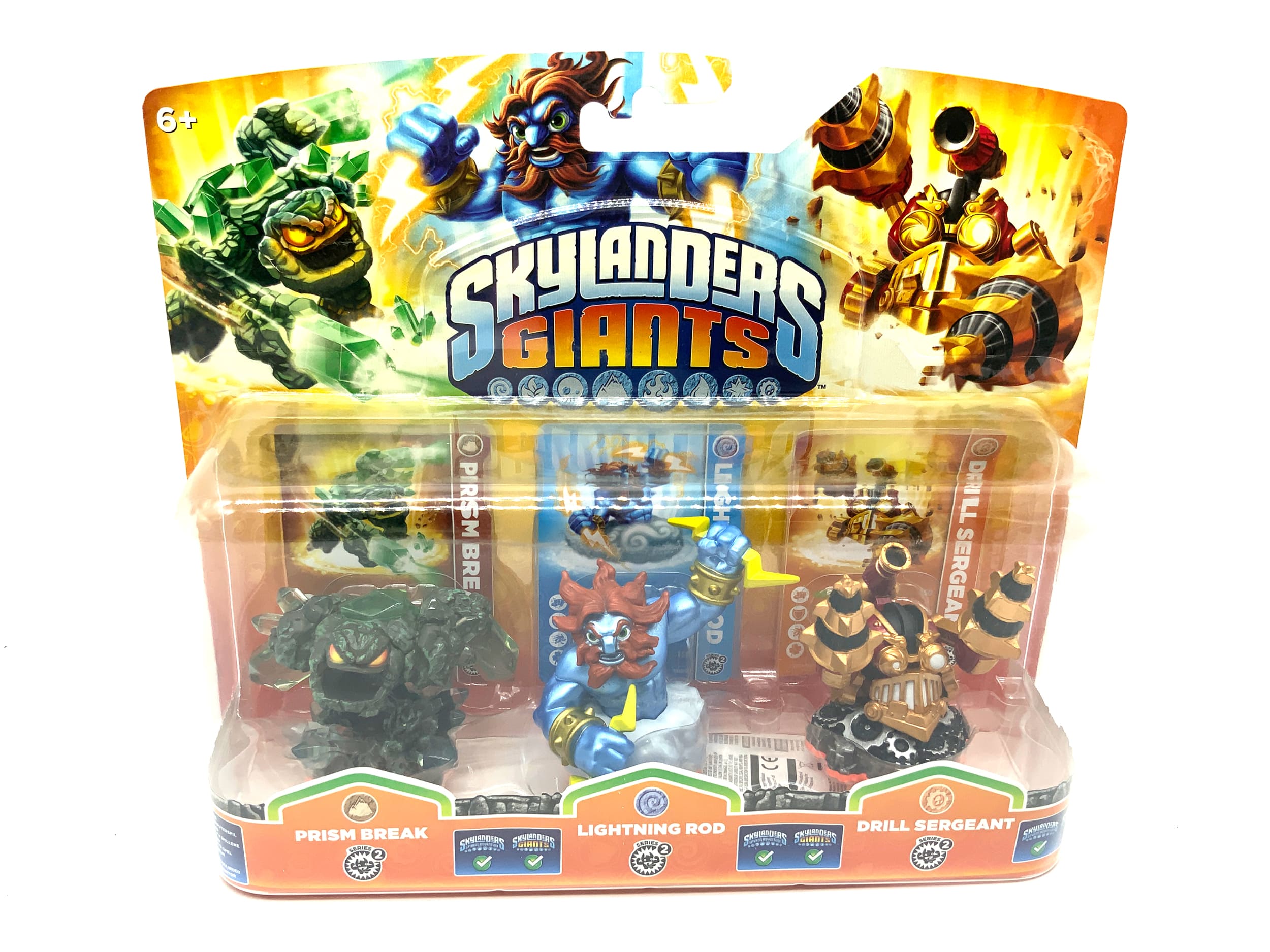 Skylanders Giants Triple Pack Prism Break + Lightning Rod + Drill Sergant in OVP