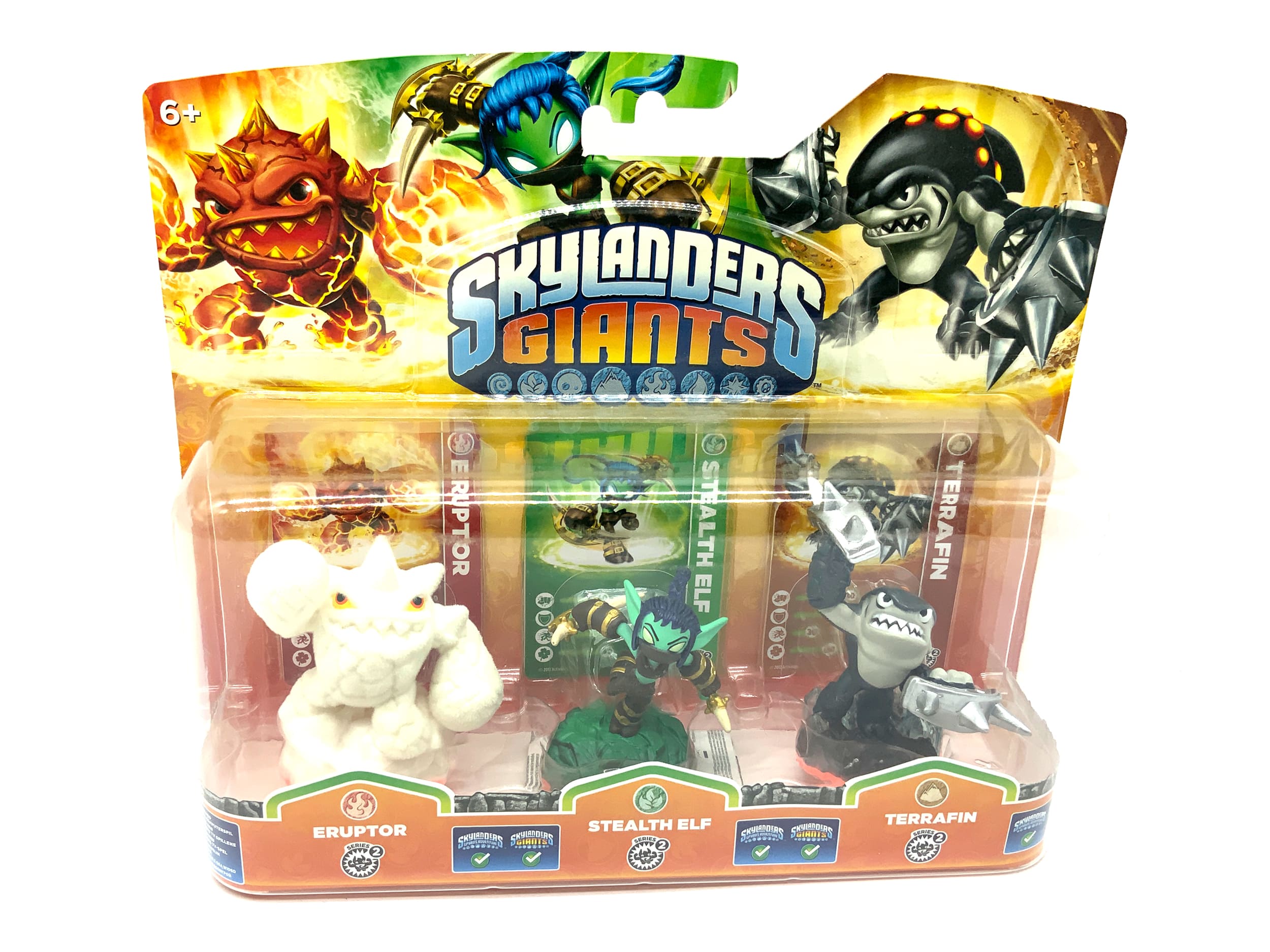 Skylanders Giants Triple Pack White Flocked Eruptor 3er Pack Chase Variante OVP
