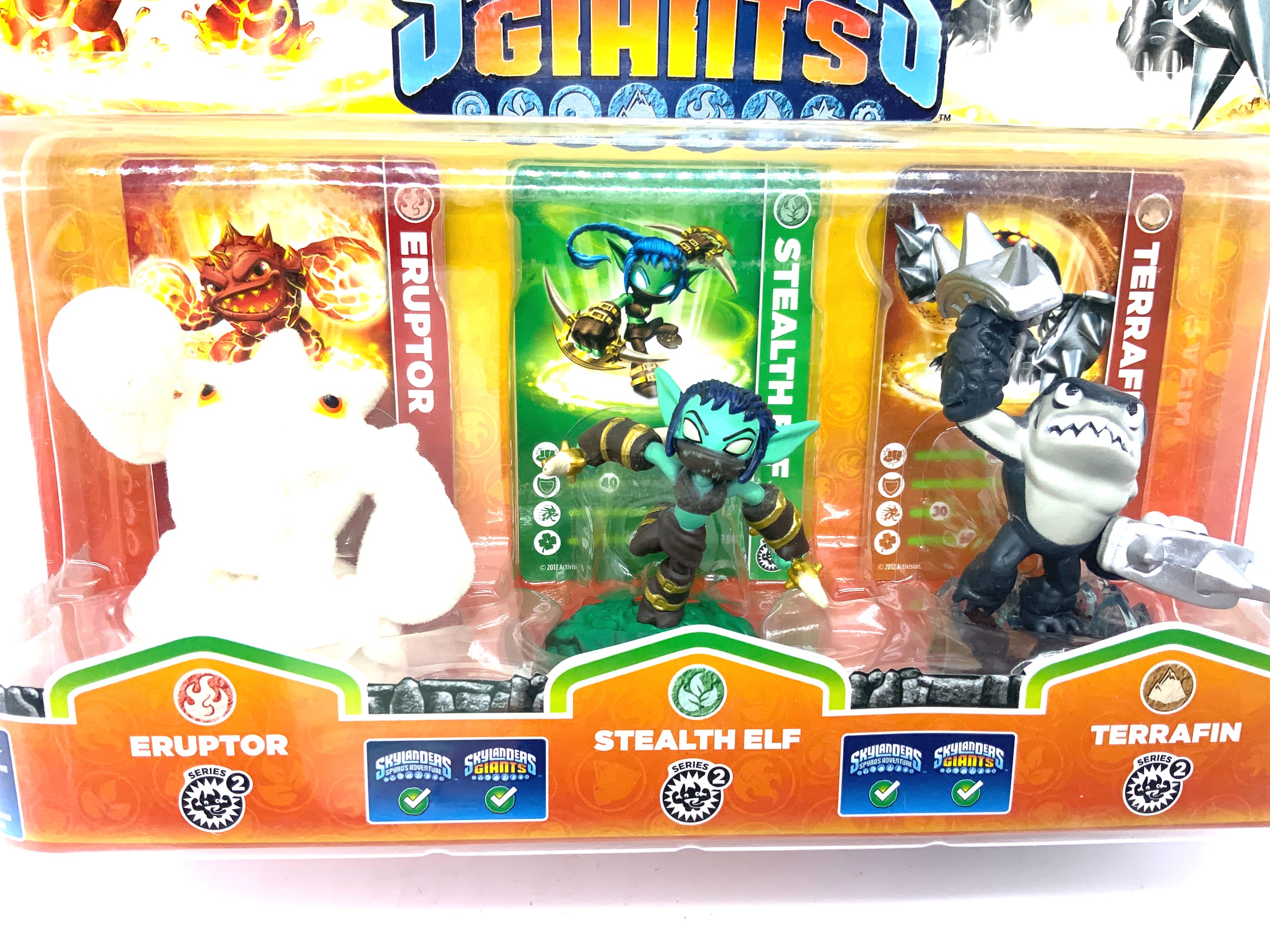 Skylanders Giants Triple Pack White Flocked Eruptor 3er Pack Chase Variante OVP