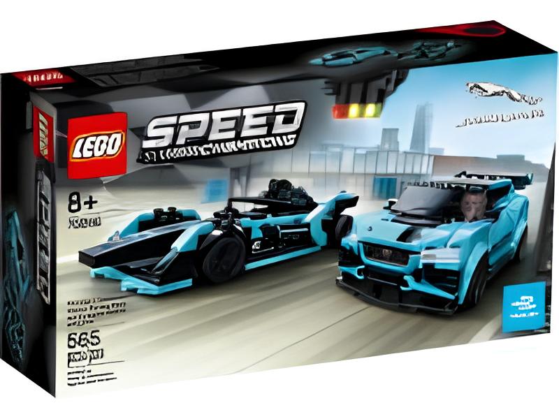 LEGO Speed Champions 76898 Voiture de Formule E Panasonic Jaguar Racing GEN2 et Jaguar I-PACE eTROPHY