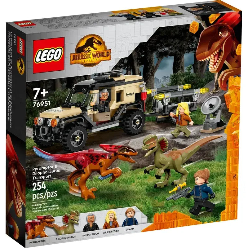 LEGO® Jurassic World Transport du pyroraptor et du dilophosaure 76951