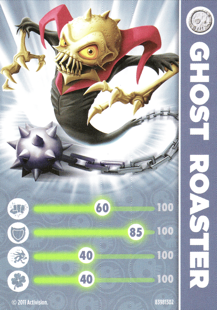 Skylanders Spyros Adventure Ghost Roaster Karte