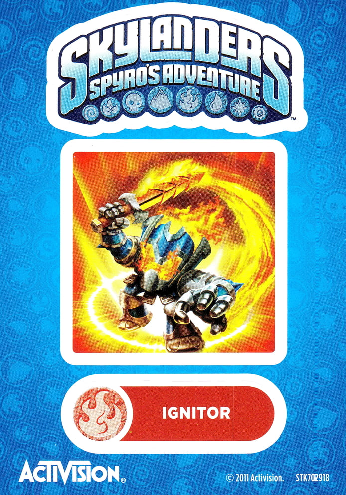 Skylanders Spyros Adventure Ignitor Aufkleber