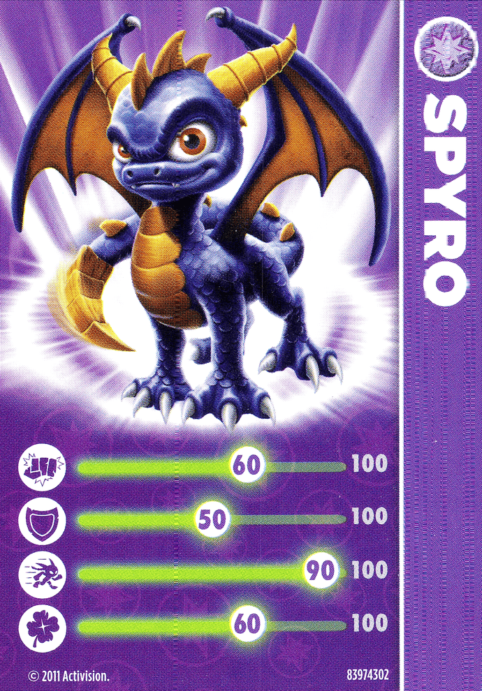 Skylanders Spyros Adventure Spyro Karte