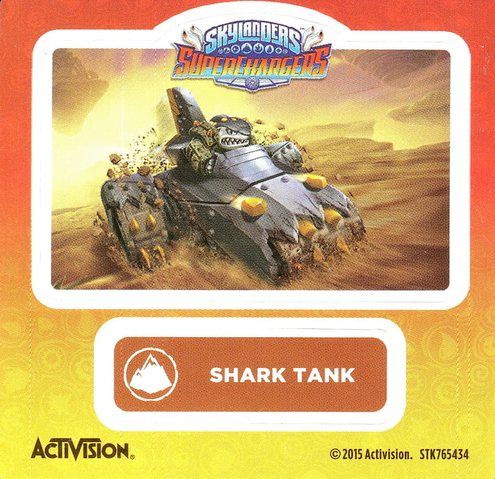 Skylanders Superchargers Shark Tank Aufkleber