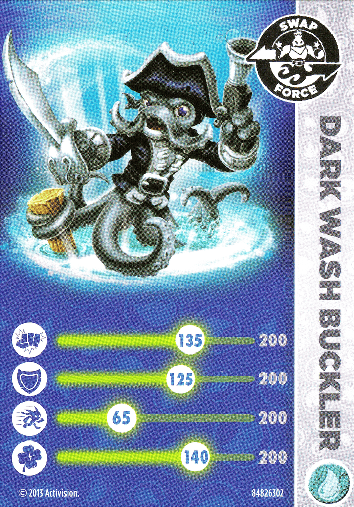 Skylanders Swap Force Dark Wash Buckler Karte
