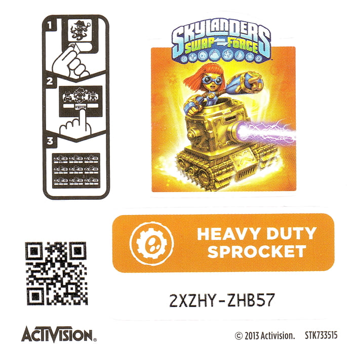 Skylanders Swap Force Heavy Duty Sprocket Aufkleber