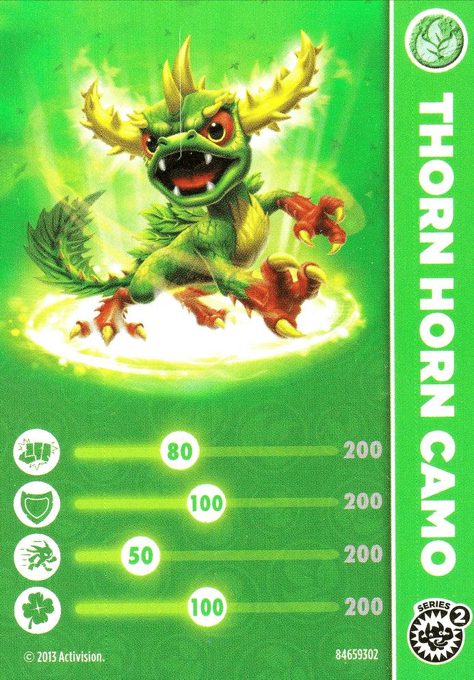 Skylanders Swap Force Thorn Horn Camo Karte