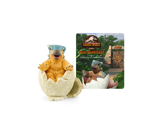 Figurines Tonie Jurassic World : Nouvelles Aventures Épisode 1 : Camp Crétacé / Figurine audio Secrets pour Toniebox