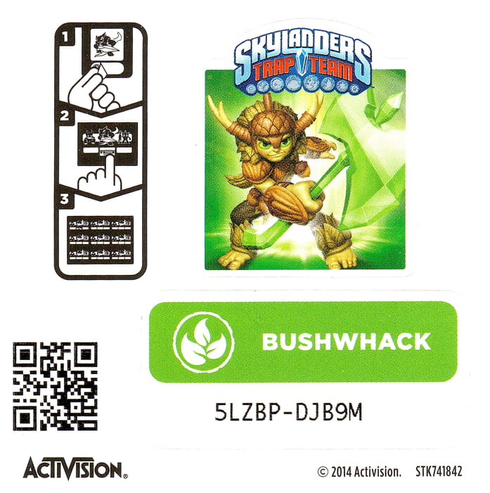 Skylanders Trap Team Bushwhack Aufkleber