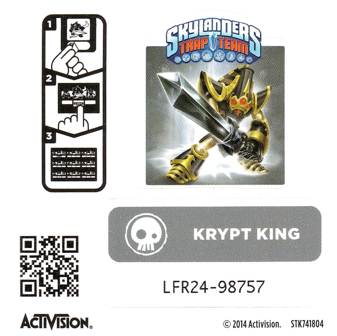 Skylanders Trap Team Krypt King Aufkleber
