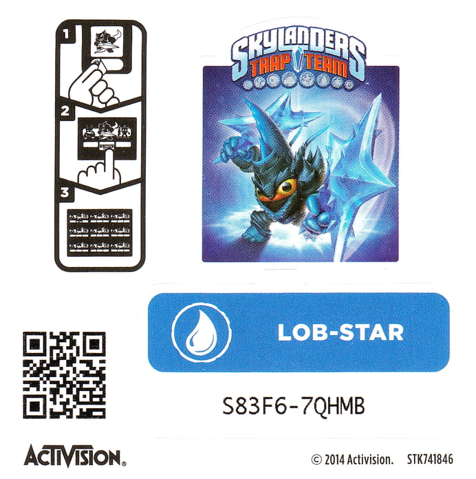Skylanders Trap Team Lob Star Aufkleber