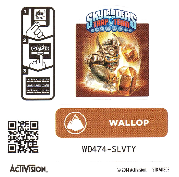 Skylanders Trap Team Wallop Aufkleber