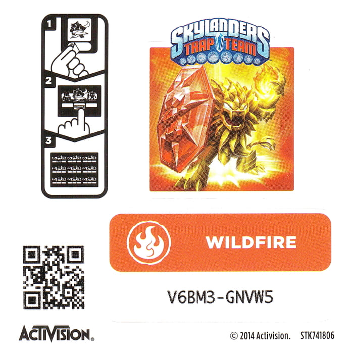 Skylanders Trap Team Wildfire Aufkleber
