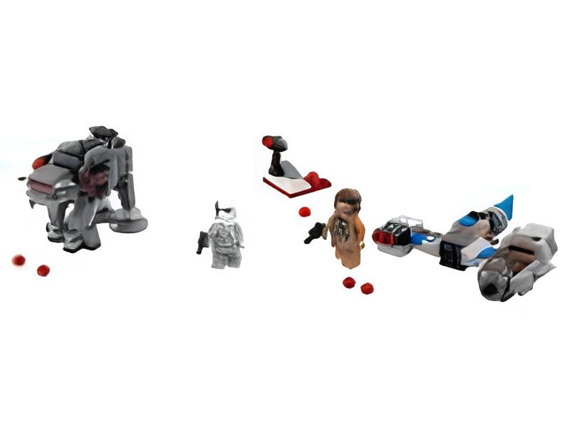 LEGO® Star Wars 75195 Ski Speeder™ contre les microfighters Walker™ du Premier Ordre