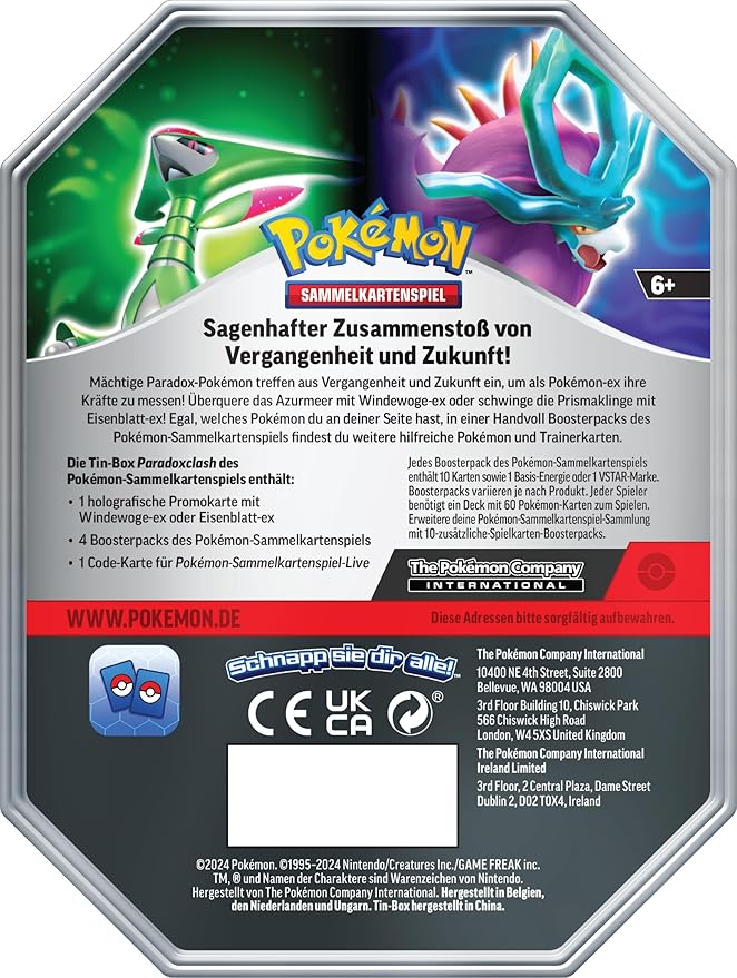 Pokémon Karmesin & Purpur Sommer Tin 2024 Windewoge Ex (deutsch)