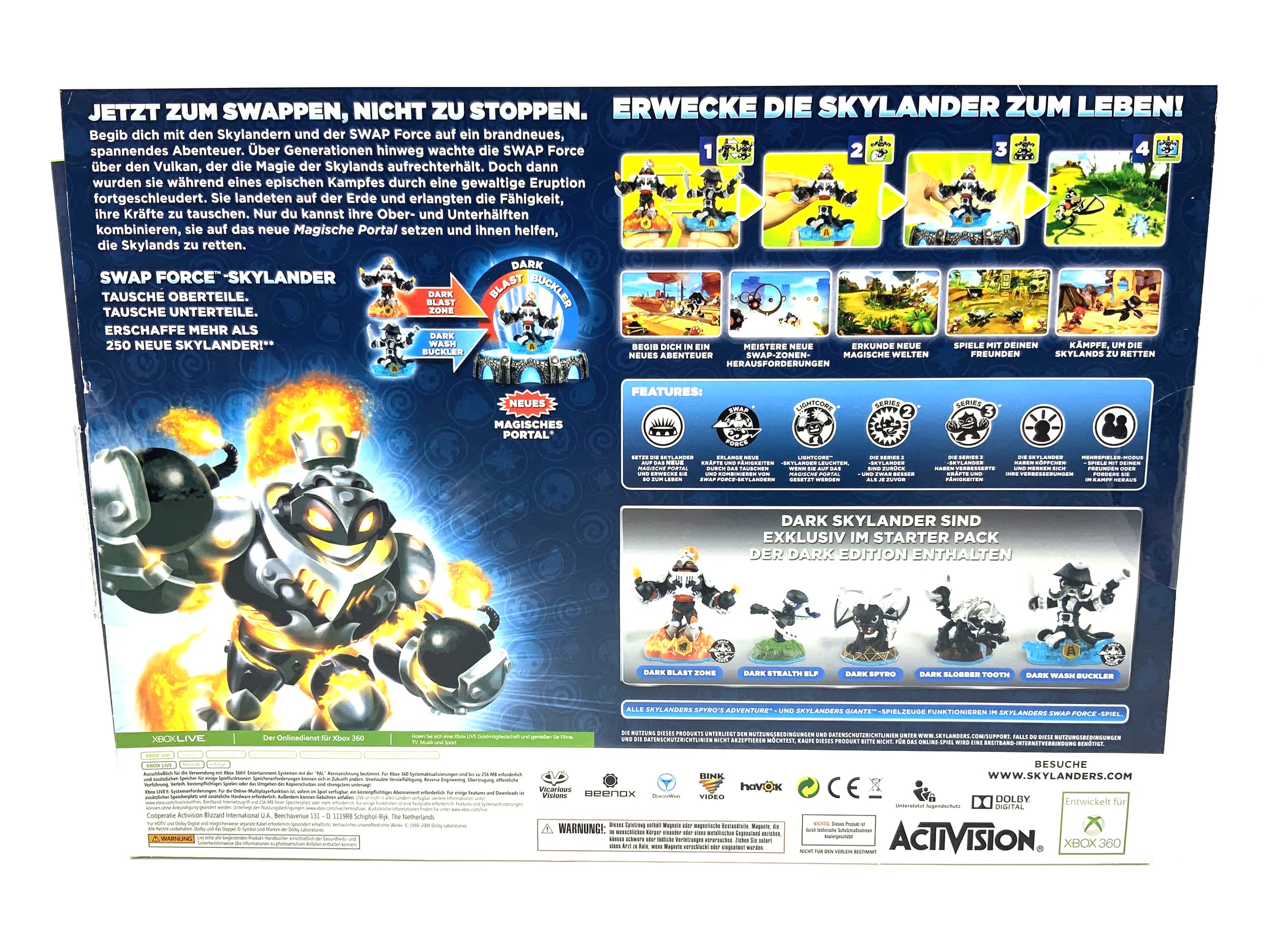 Coffret de démarrage Skylanders Swap Force Dark Edition pour Xbox 360