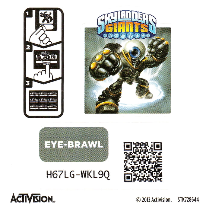 Skylanders Giants Eye Brawl Aufkleber