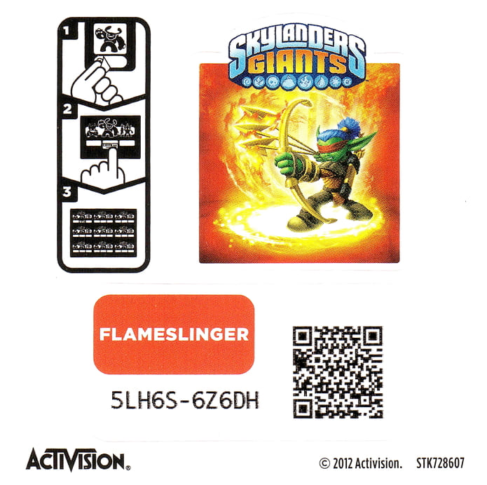 Skylanders Giants Flameslinger Aufkleber