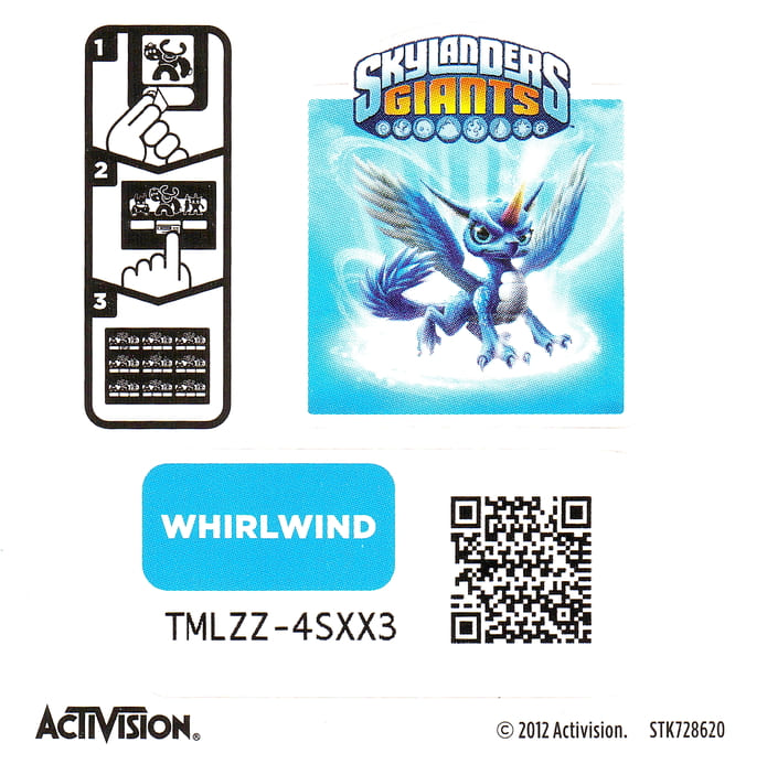 Skylanders Giants Whirlwind Aufkleber