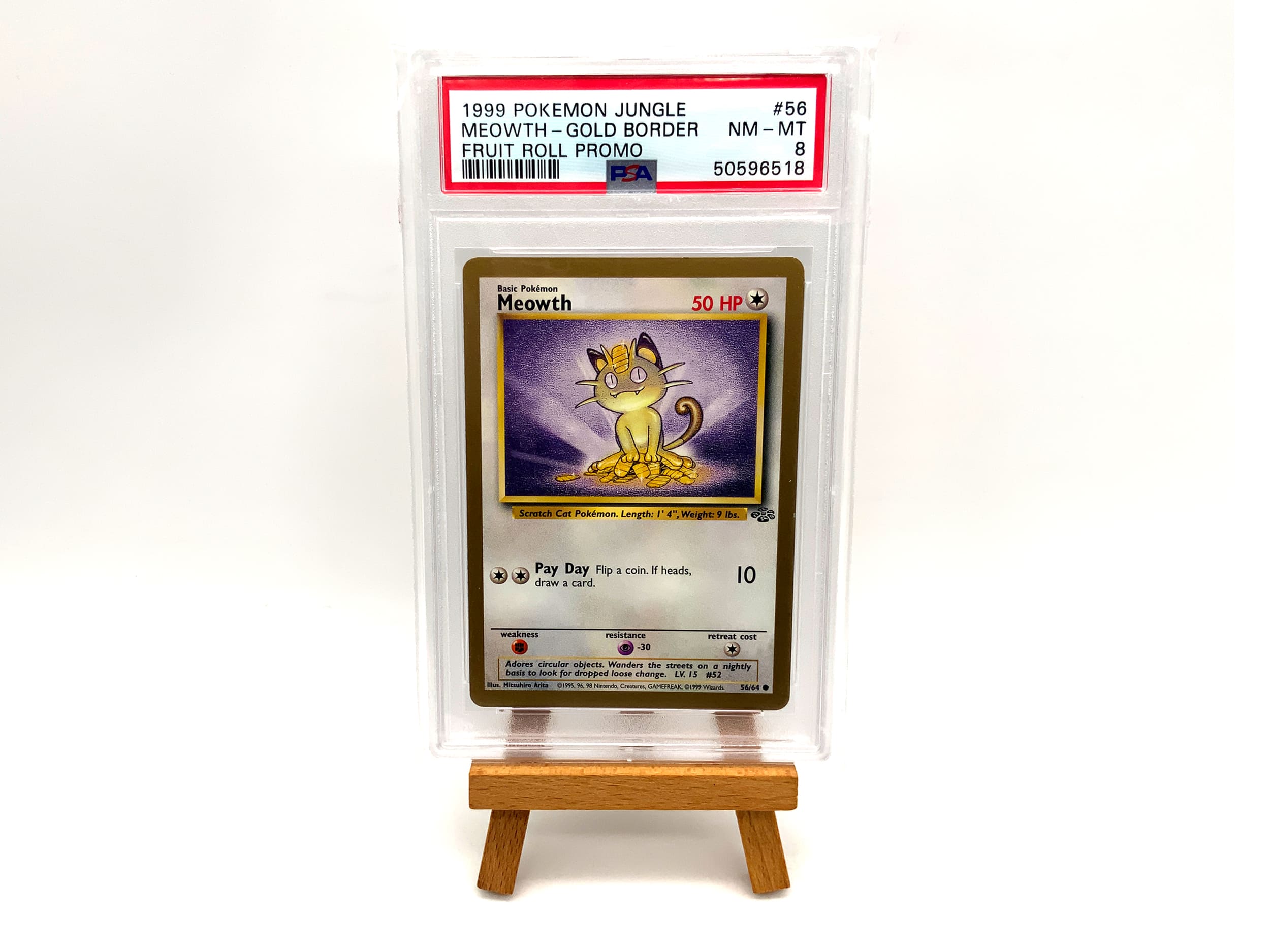 Pokémon Meowth #56 PSA8 NM-MT 1999 Jungle (englisch)