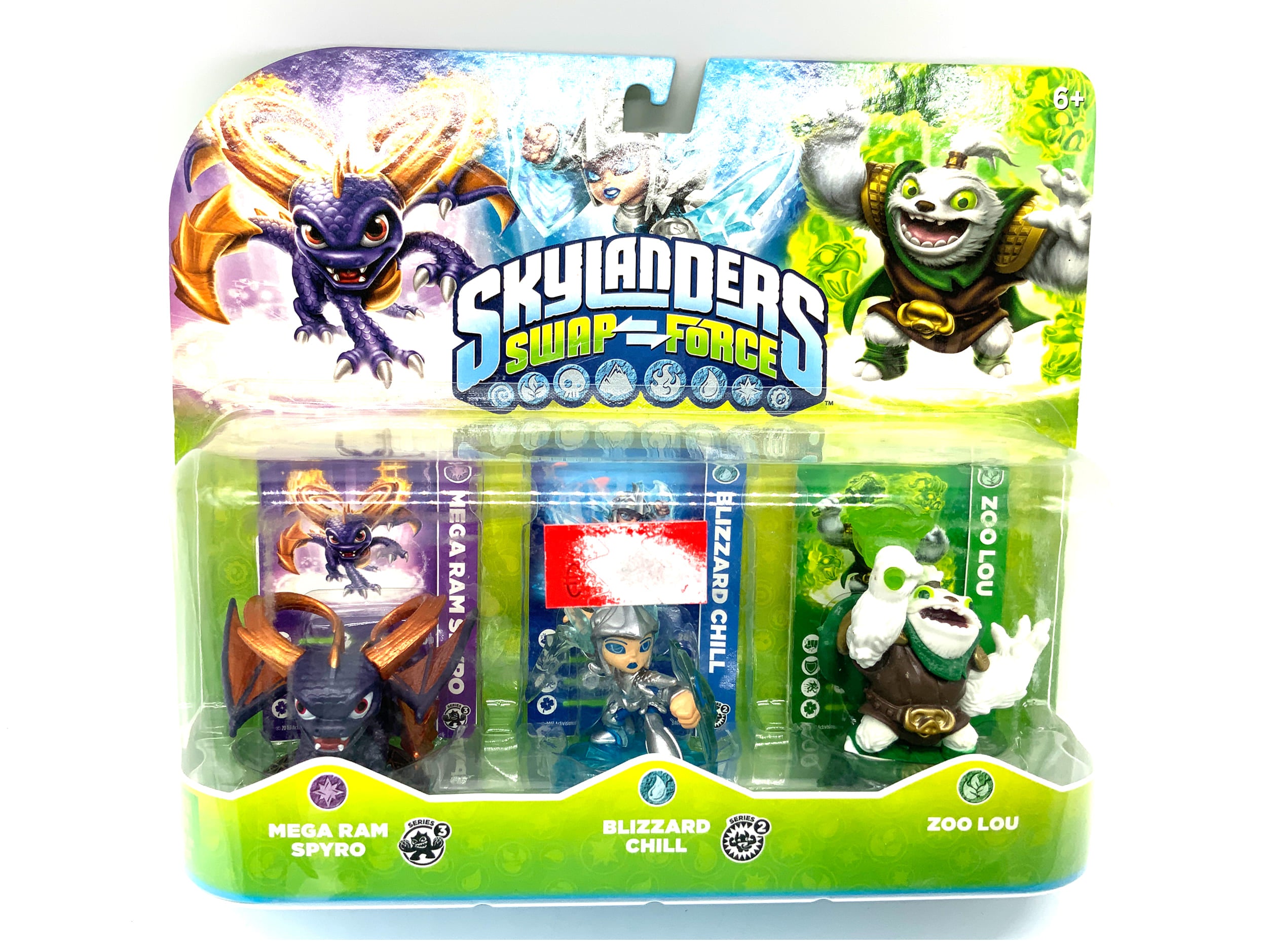Skylanders Swap Force Triple Pack Mega Ram Spyro Blizzard Chill Zoo Lou in OVP