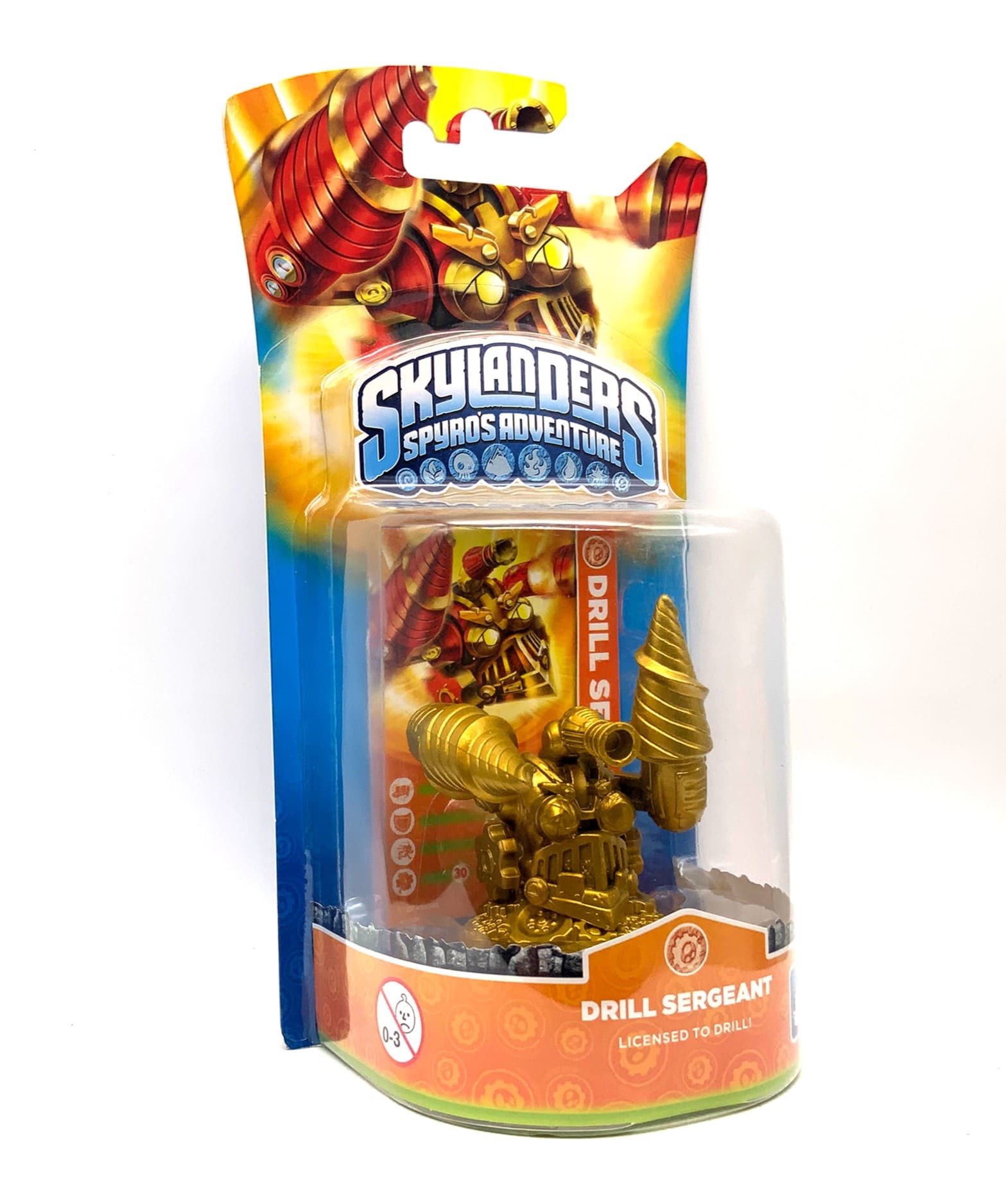 Skylanders Spyros Adventure Drill Sergant Gold Chase Variante in OVP