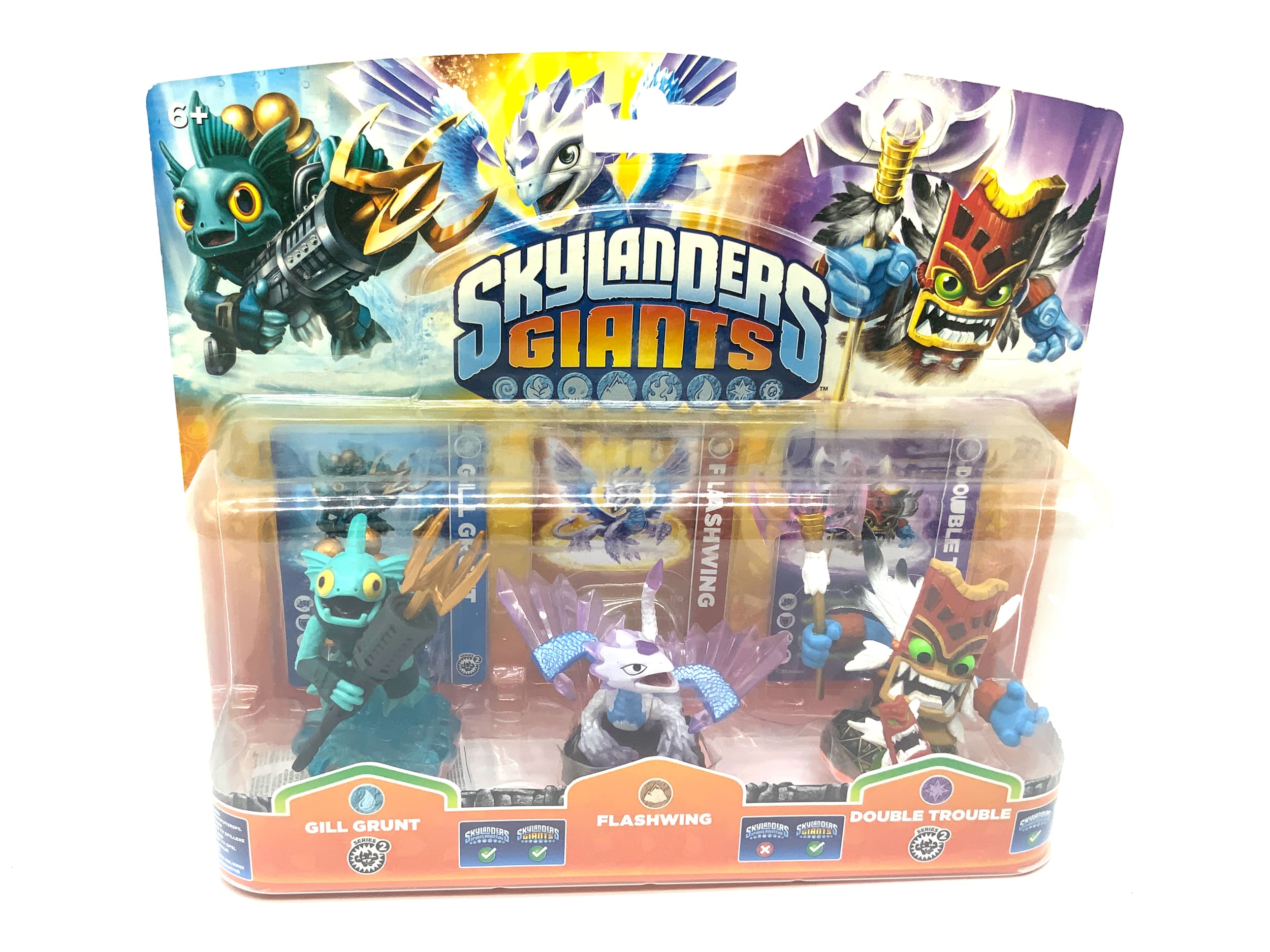 Skylanders Giants Triple Pack Gill Grunt + Flashwing + Double Trouble in OVP