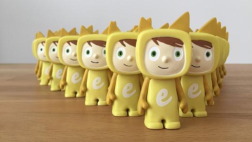 Figurine Tonie créative Tonie jaune avec son E pour Toniebox