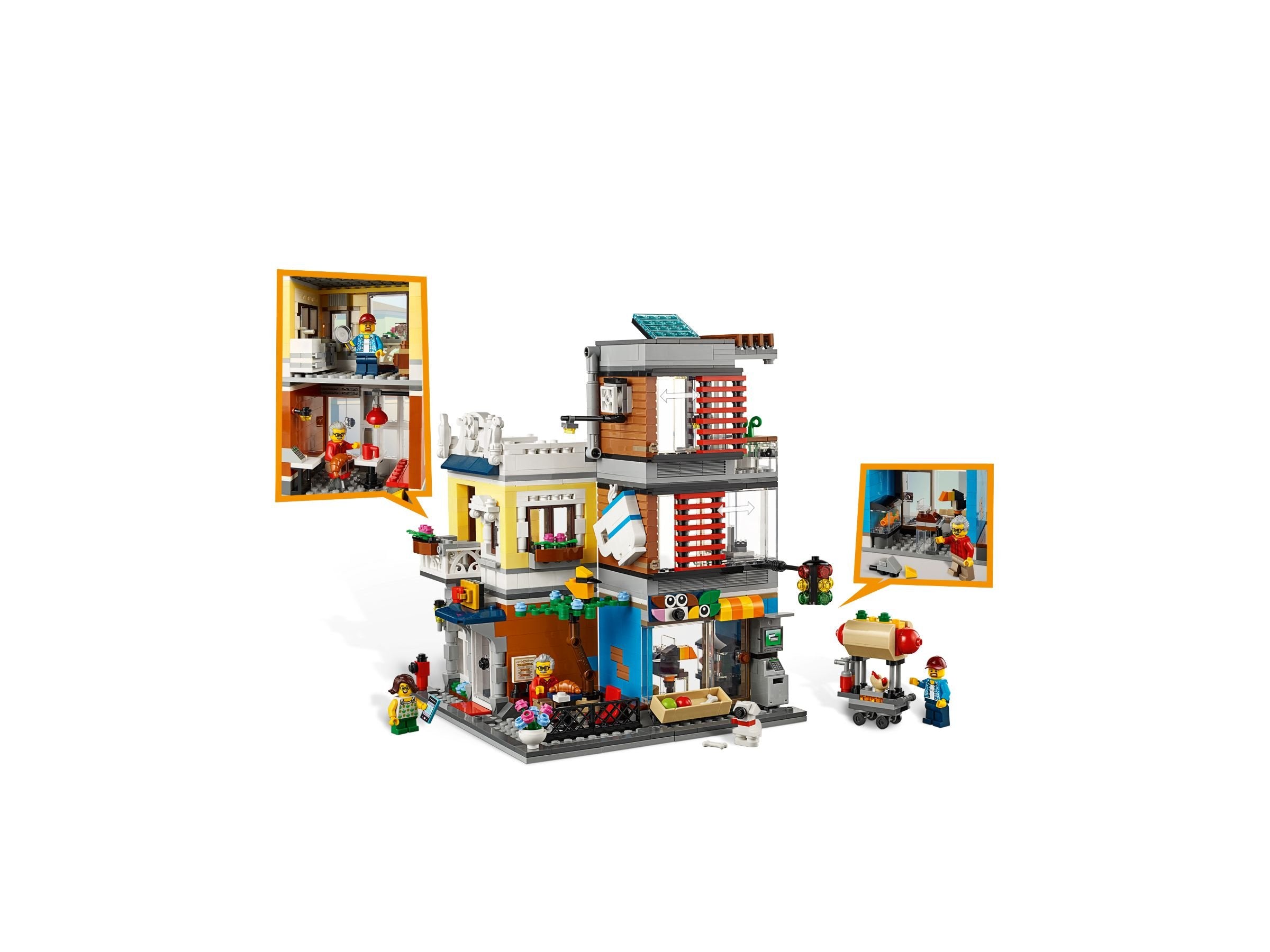 LEGO Creator 31097 Maison de ville avec animalerie et café
