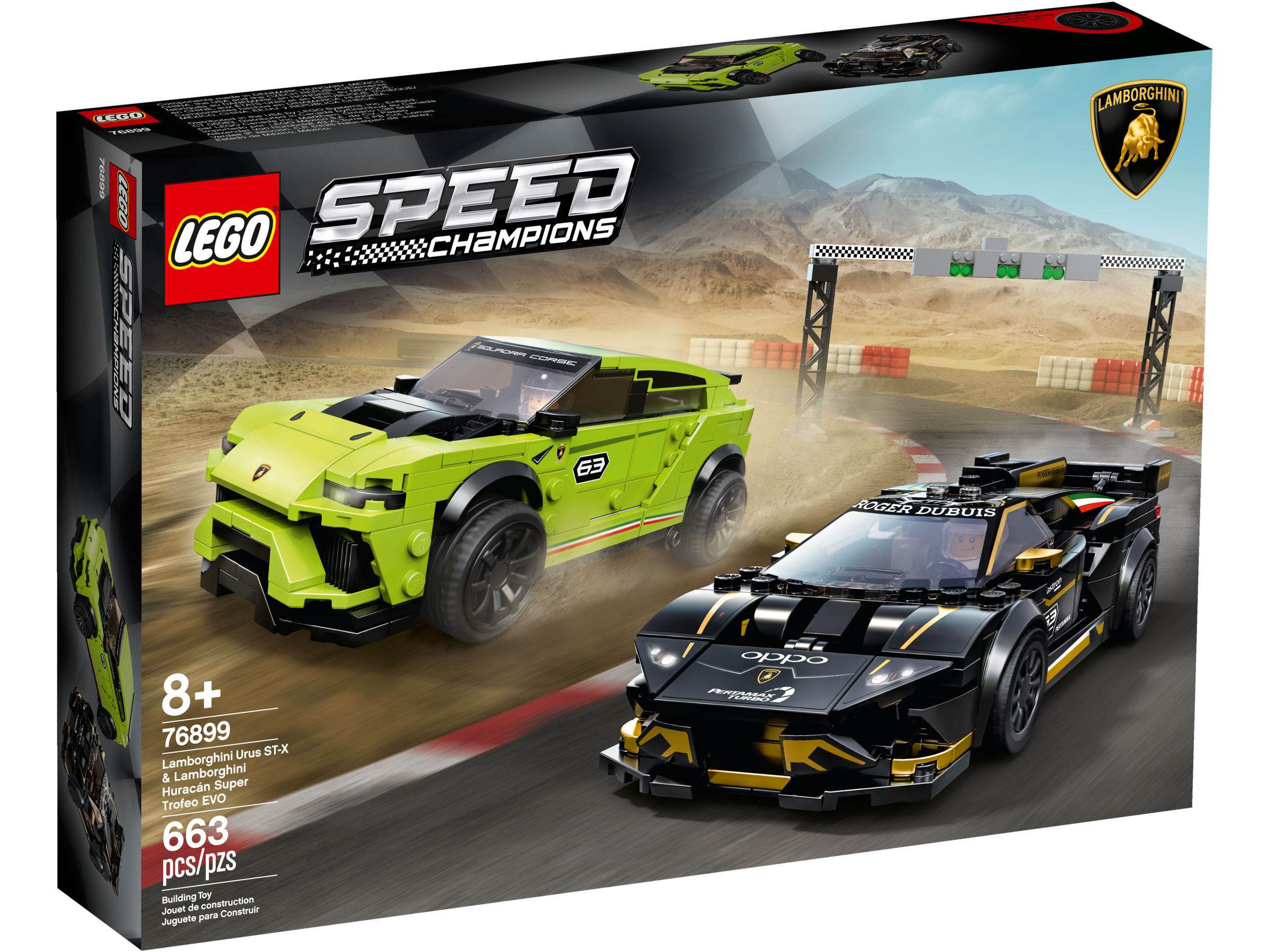 LEGO Speed ​​​​Champions 76899 Lamborghini Urus ST-X et Lamborghini Huracán Super Trofeo EVO