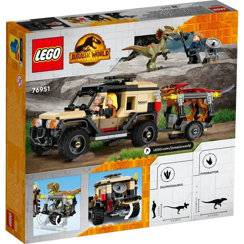 LEGO® Jurassic World Transport du pyroraptor et du dilophosaure 76951