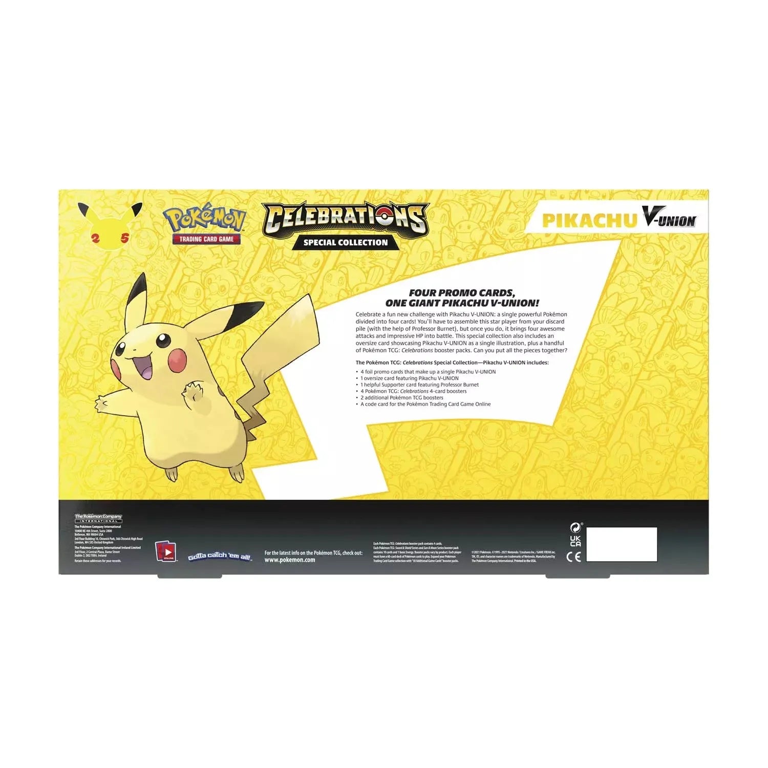 Célébrations du 25e anniversaire de Pokémon Collection Pikachu V UNION (anglais)
