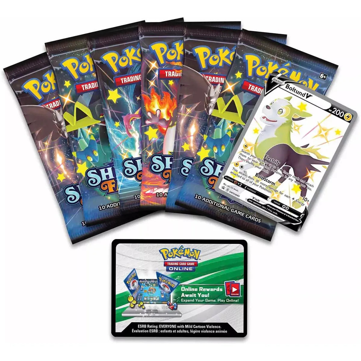 Boîte en métal Pokémon Épée et Bouclier Shining Fates Boltund V (anglais)