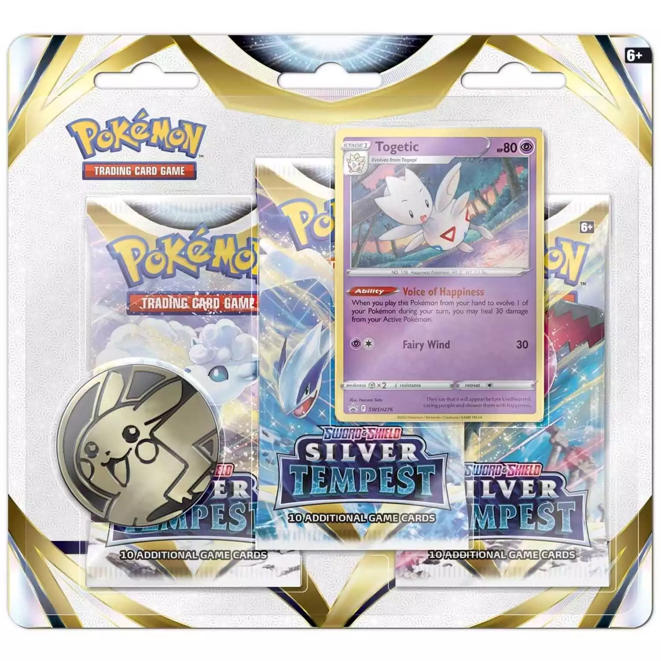 Pokémon Épée et Bouclier Silver Tempest 3 Pack Blister Togetic (anglais)