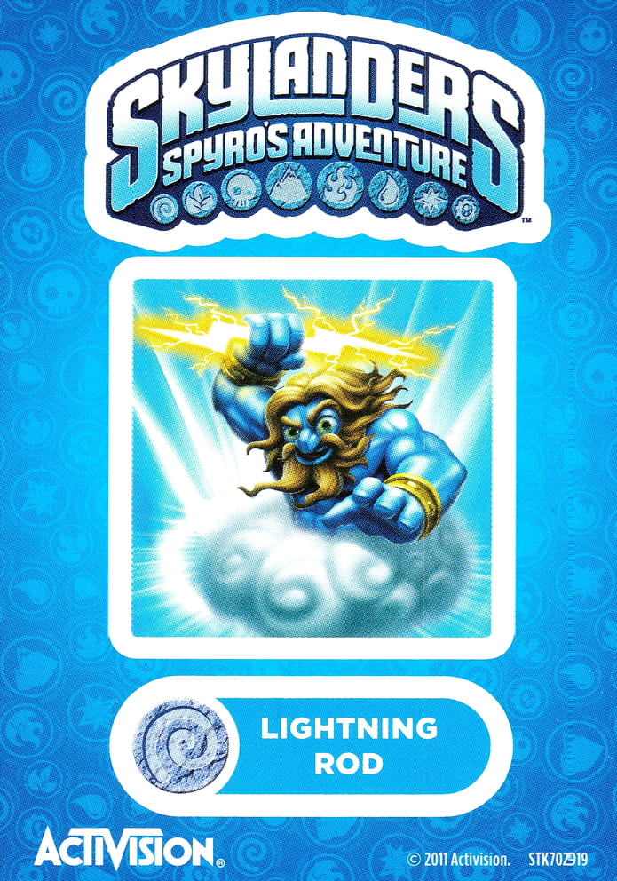 Skylanders Spyros Adventure Lightning Rod Aufkleber