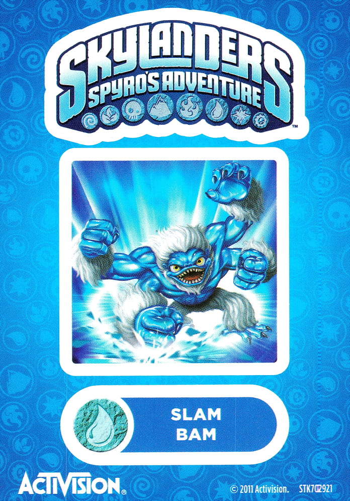 Skylanders Spyros Adventure Slam Bam Aufkleber