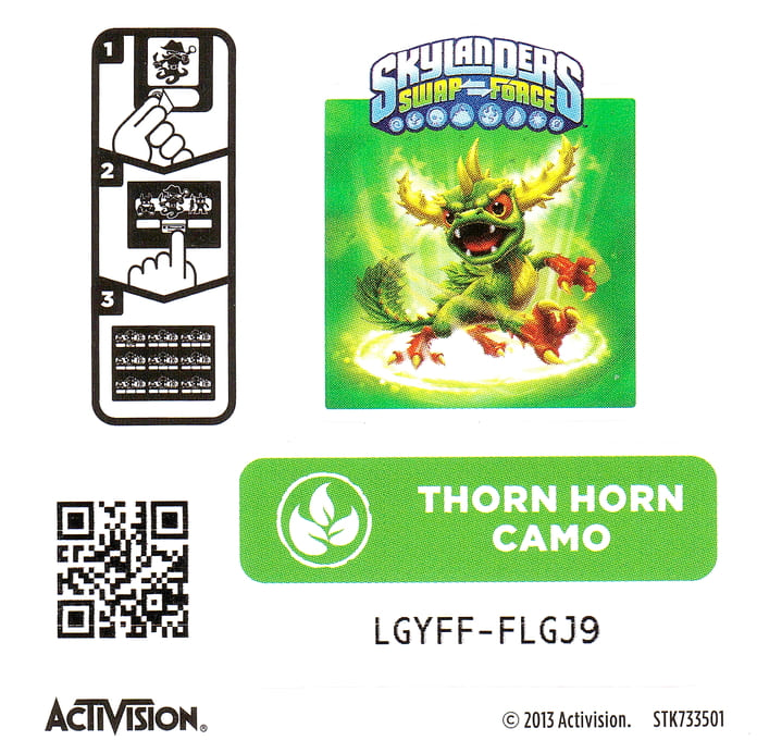 Skylanders Swap Force Thorn Horn Camo Aufkleber
