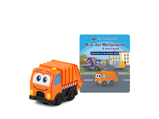 Figurines Tonie chantant des chansons pour enfants Milo, le gamin du camion poubelle et ses amis - Aventures dans la grande ville Figurine audio pour Toniebox