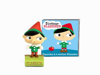 Figurines Tonie classiques préférées de Pinocchio et 4 autres figurines audio classiques pour Toniebox