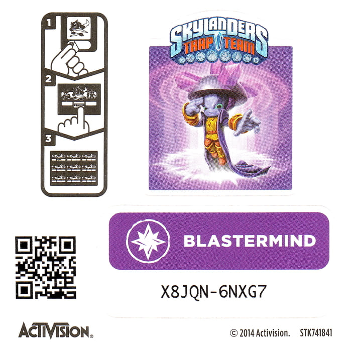 Skylanders Trap Team Blastermind Aufkleber
