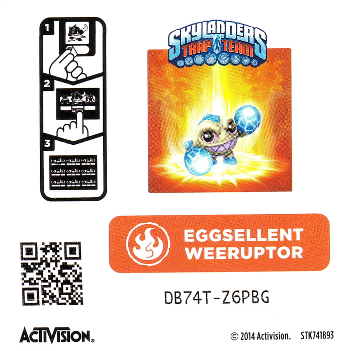 Skylanders Trap Team Eggsellent Weeruptor Aufkleber